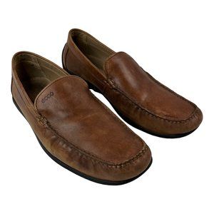 Ecco Brown Pleasant Slip On Drivers Loafer Shoes Mens Size EU 43 US‎ 10